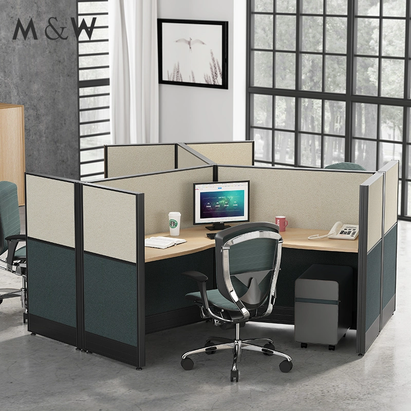 Brand New Workstation Design Computer Desk 3 Person Work Table Station Office Furniture