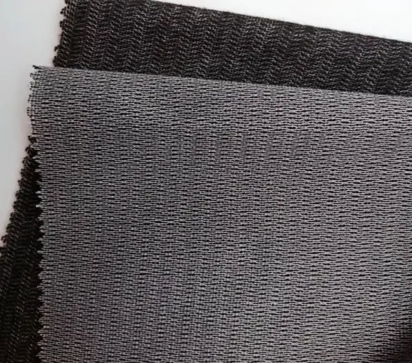 Manufacturer Soft Pes and Rayon Visocse Weft Woven Fusible Brushed Knitted Interlining