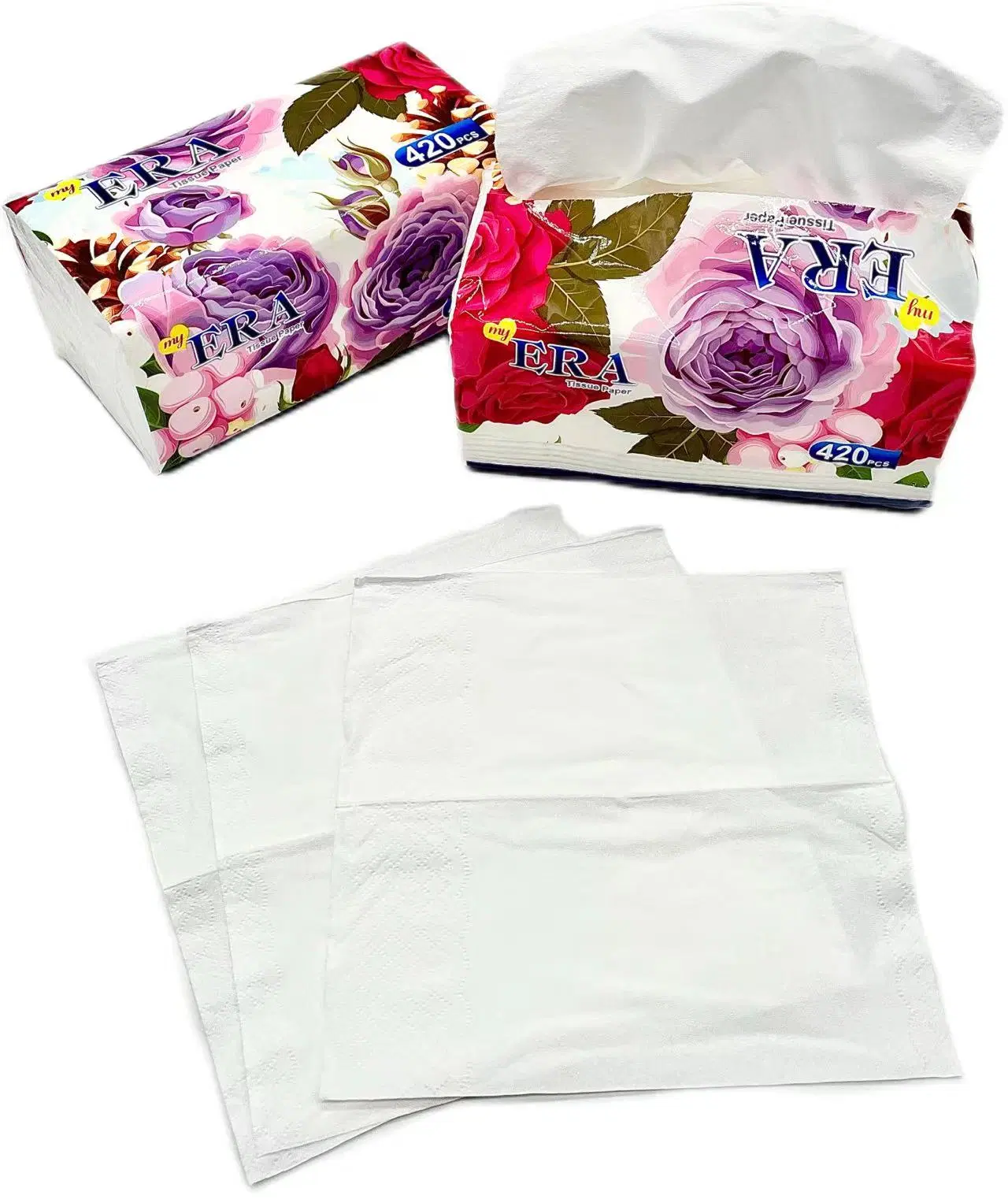 175*180mm 3ply Ultra Soft Thick Custom Car Napkin Facial Box Tissue Paper