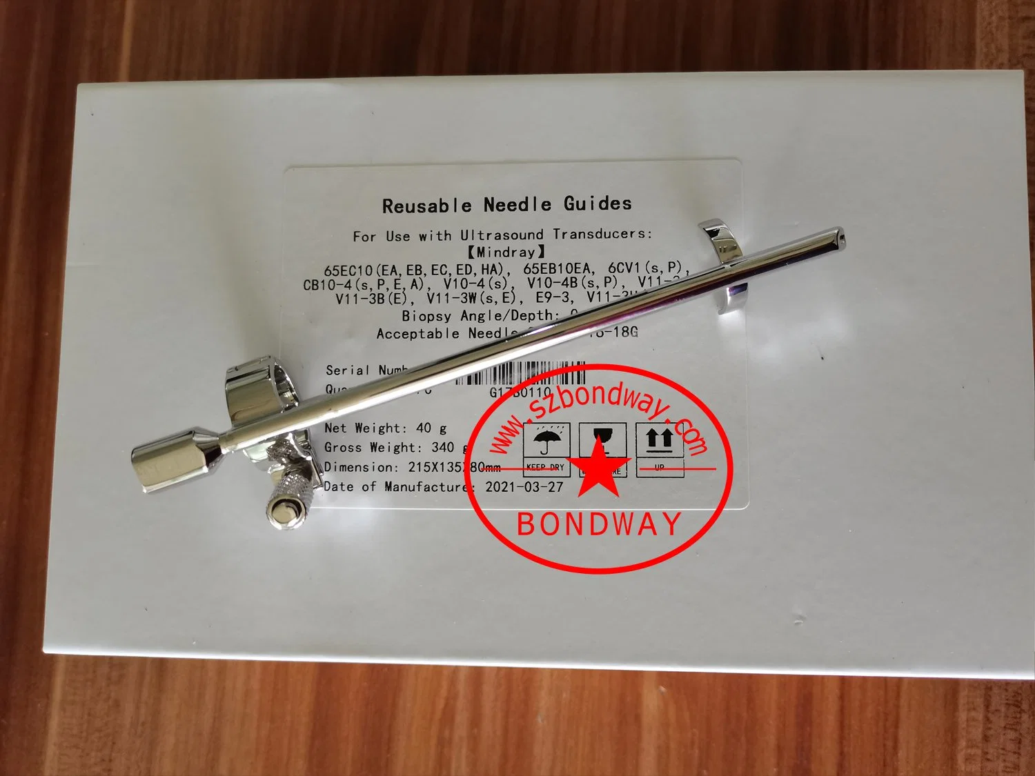 Guía de aguja de biopsia para el transductor Mindray 6CV1p 6CV1 (s) 65eb10ea 65ec10ea 65ec10eb 65ec10ec 65ec10ED, adaptador de aguja reutilizable para sonda de ultrasonidos