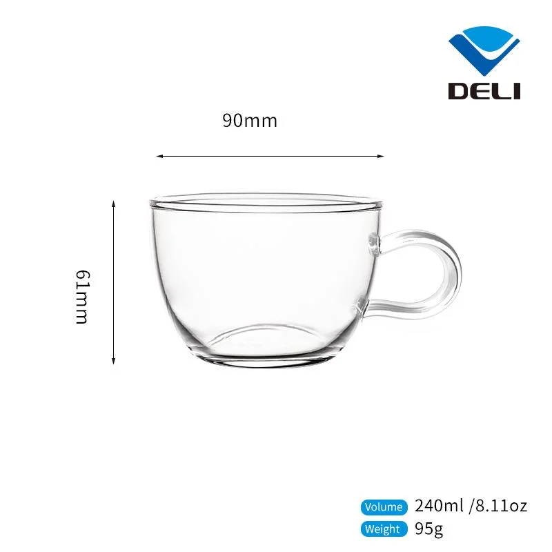 240ml 8.11oz Vintage Coffee Funny Wholesale/Supplier Fancy Luxury Design Royal Transparent Tea Cups