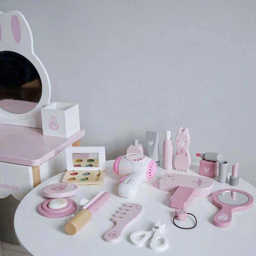 Rabbit Pretend Play Kids Dressing Table Furniture Toys