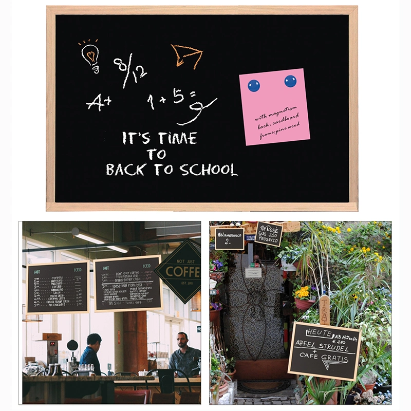 Foska Wood Frame Magnetic Blackboard