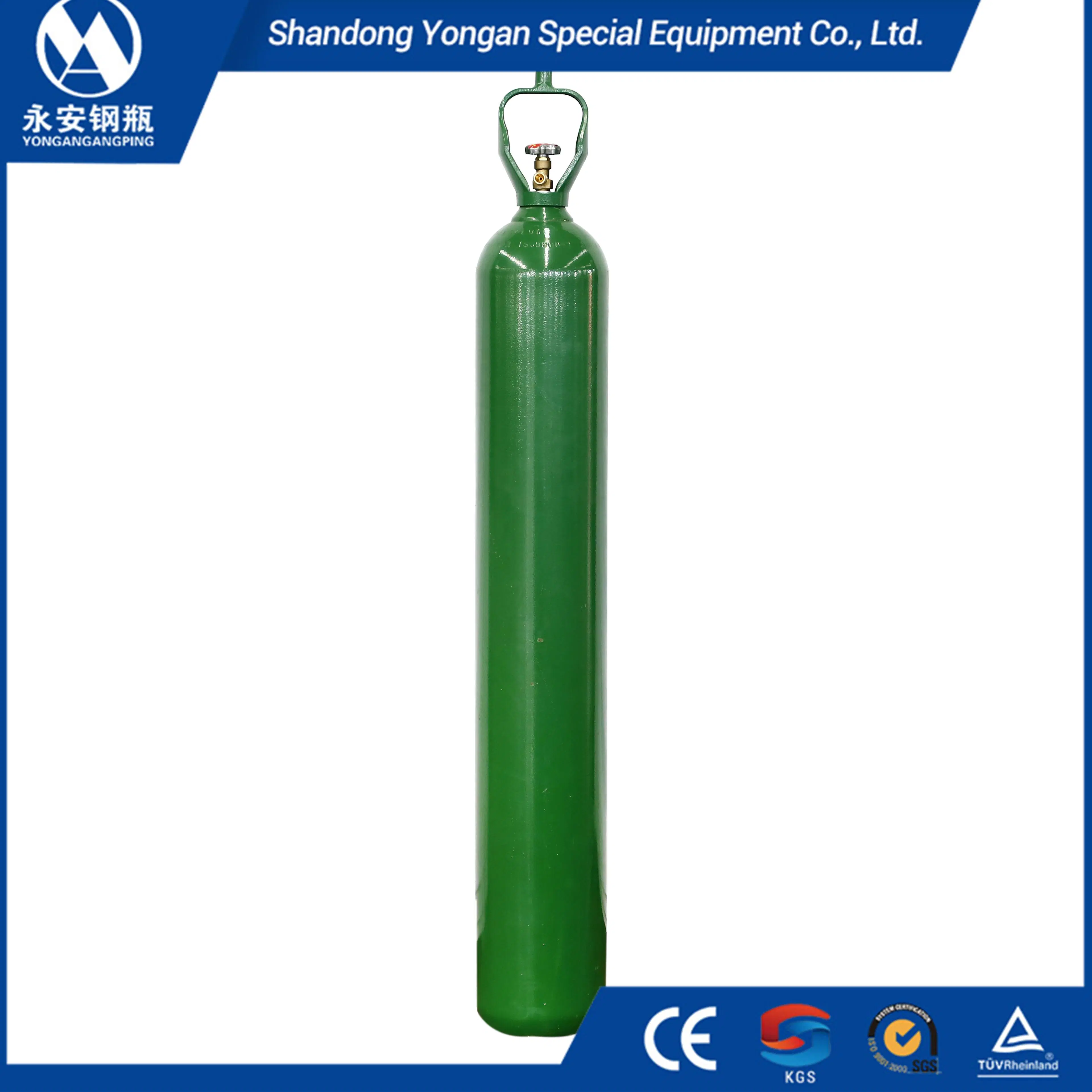 50L 200bar ISO Tped High Pressure Vessel Seamless Steel Oxygen with Cga540 Valve Gas Cylinder