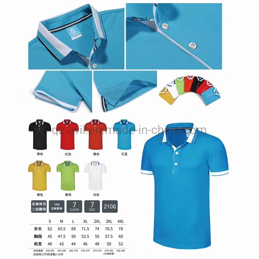 Soft Cotton Material Good Quality Promotional OEM Service Custom Polo Shirts