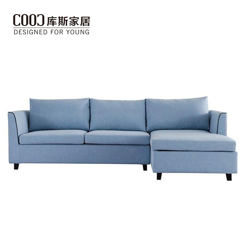 Cooc Living Room Furniture Long L Shaped Corner Storage Sofa Sets Deep Sofa Bed Designs Modern Couch Fabric Sofa Set Living Room Furniture