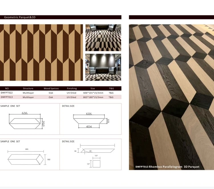 High quality/High cost performance  Customed Highly Personalized Artistic Handmade Solid Wood Parquet Floor