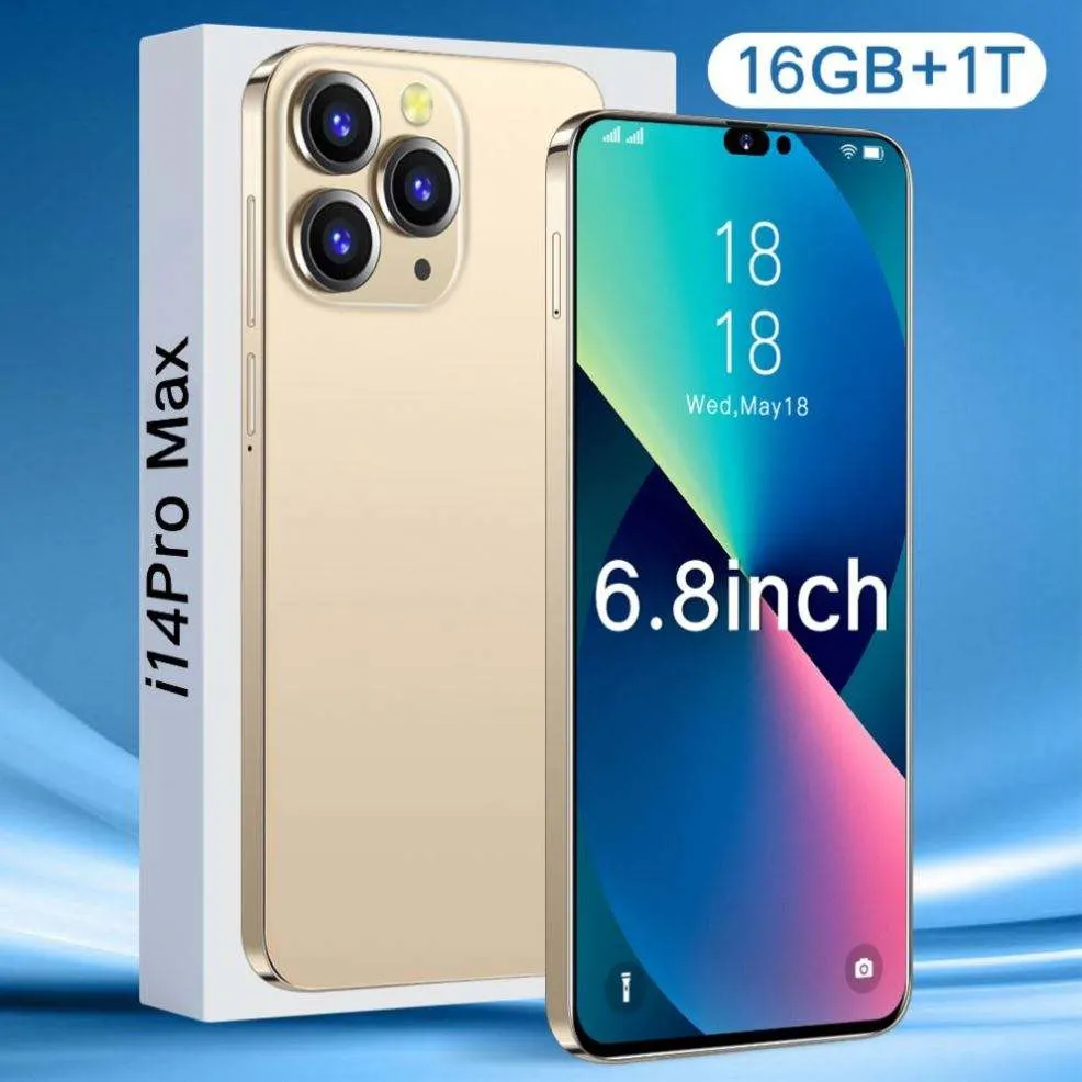 I14 PRO Max 6.7 Inch Smartphone Full Screen 16GB+512GB 4G 5g cellular 10 Core Mobilephone Global Version Celulares New Cellphone