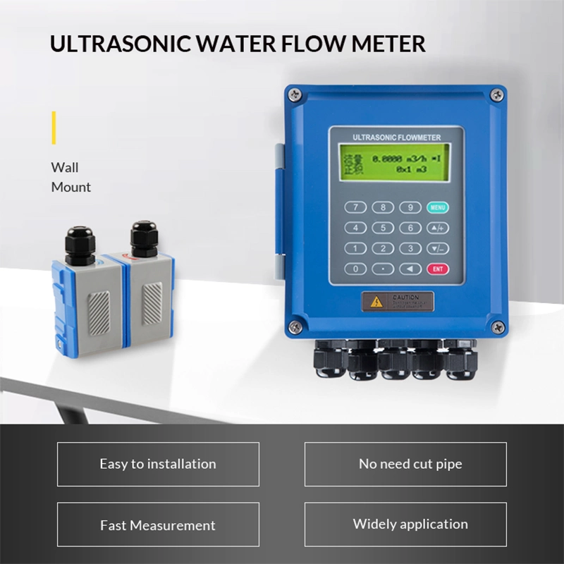 Medidor de fluxo de líquido ultrassônico de tempo de trânsito portátil. Preço do medidor de fluxo ultrassônico.