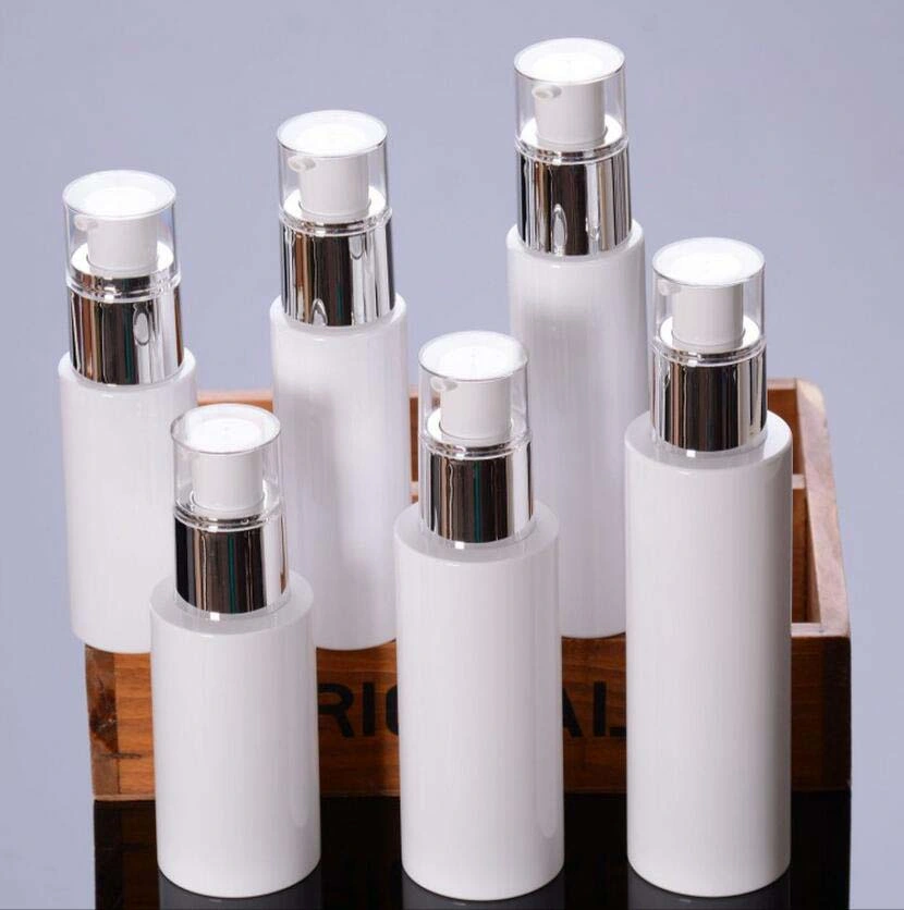 Loción y spray de plástico blanco Bottlefor Paquete cosméticos
