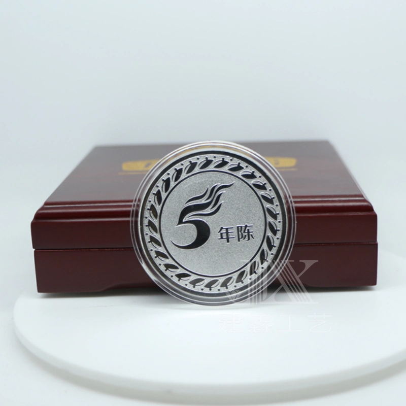 Original Factory Customized Wholesale/Supplier Commemorative Badge Enterprise Loyalty Award Excellent Staff Award 999 Pure Gold Sterling Silver Commemorative Coin