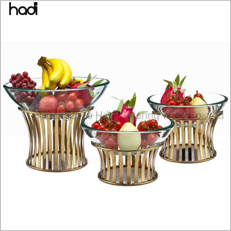 Hotel Bankett Ausrüstung Hochzeit Dekorative Quadratische Dessert Gold Glas Kuchen Serviert Werden Platten Buffet Risers Stand Buffet Elevation