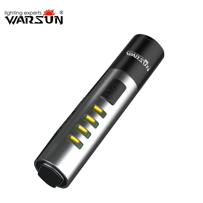 Warsun New Style 500 Lumen Multifunctional Type C COB Side Light Rechargeable LED Torch Flashlight