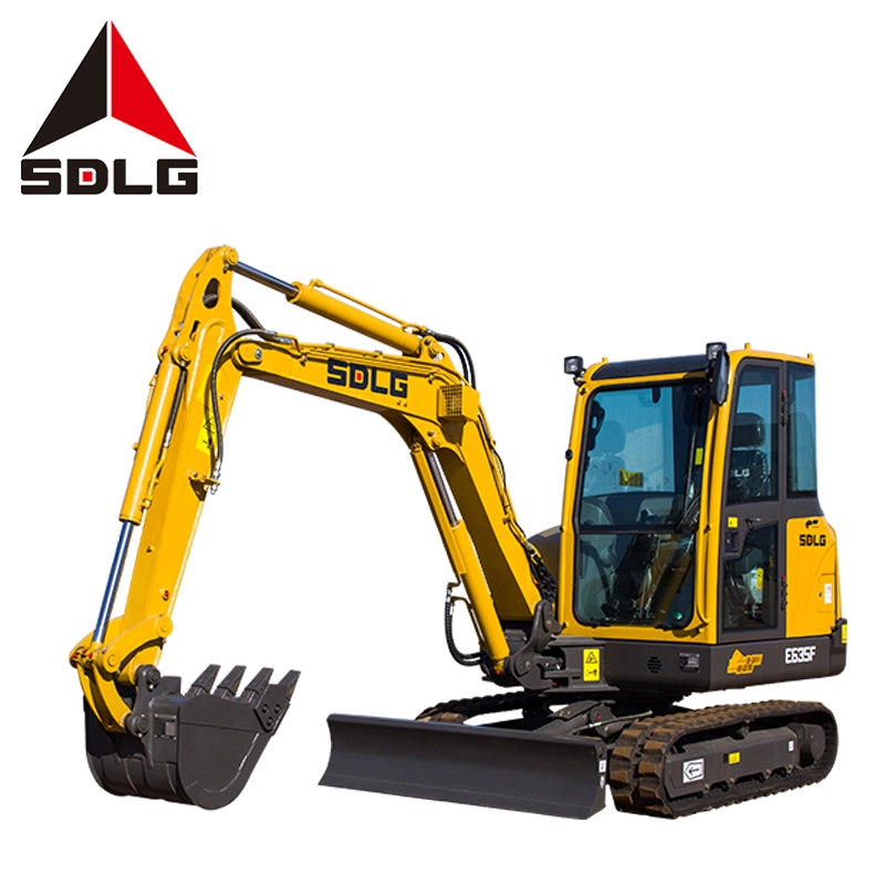 Sdlg 3,5T-E635f Compact Mini-excavatrice chenillée Digger avec Godet à pierres