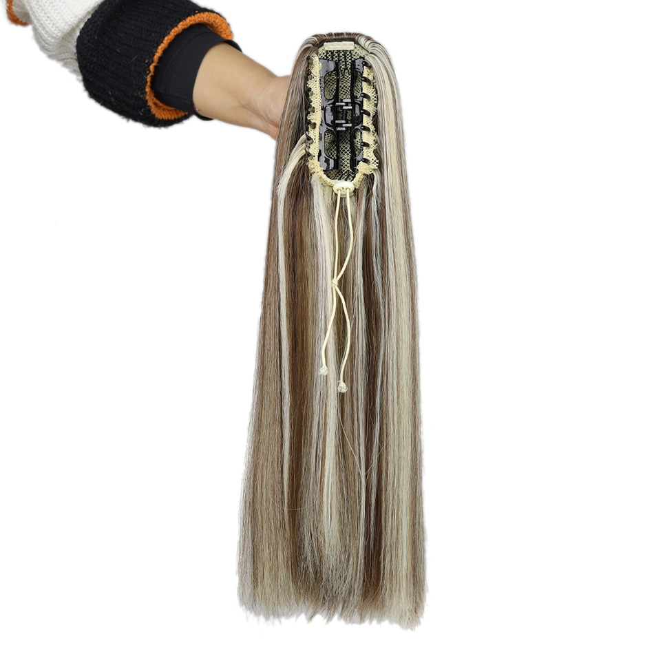 Alta calidad de cabello sintético Ponytail recta extensión Ponytail Hair Extension