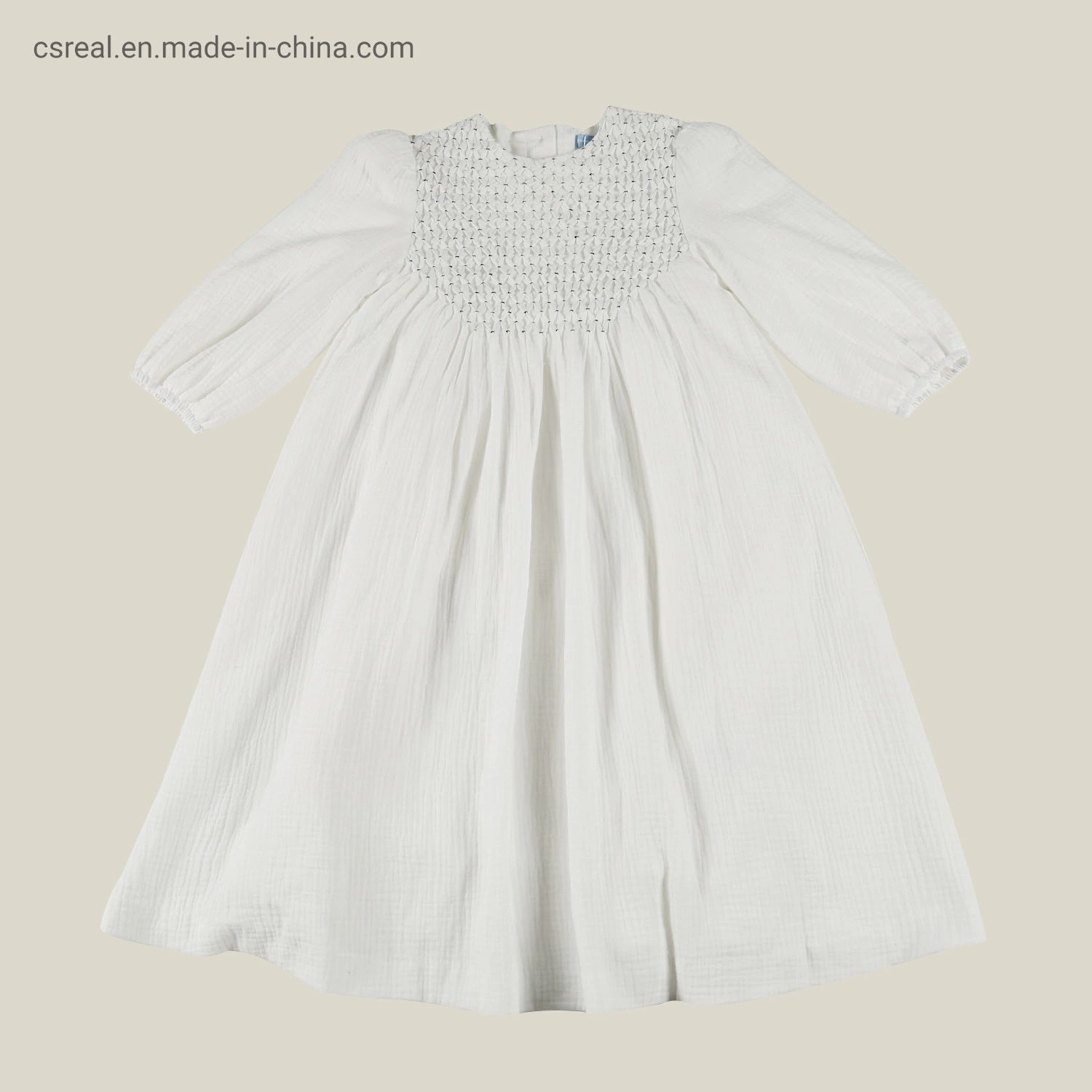 Girl Kids Fashion White Gauze Dress Wear