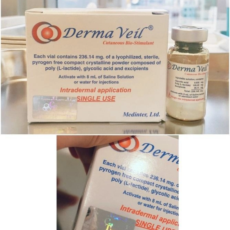 Derma Veil Collagen Mesoterapia suero solución de ácido Hialurónico refuerzo de la piel Inyección