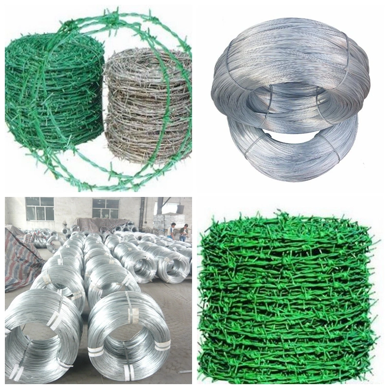 Hot Dipped Galvanized Wire Reverse Twisted Barbed Wire High Strength Steel Wire for Mesh Security Fencing