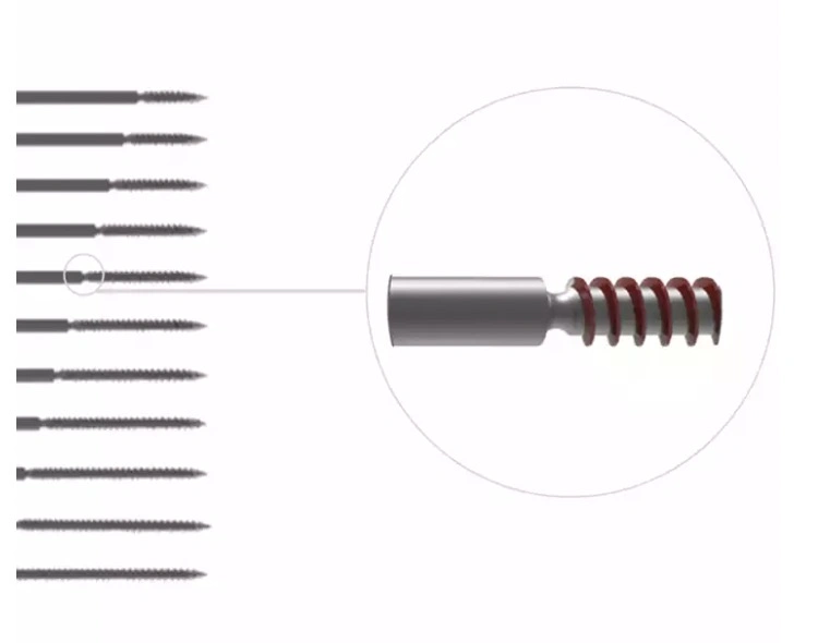 Titanium Bone Compression Metal Screw with Single Pointed and Threaded