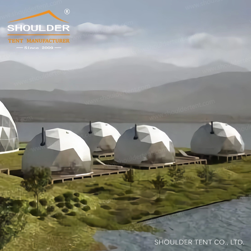 6m диаметр геодезических купол палатка с кондиционером воздуха