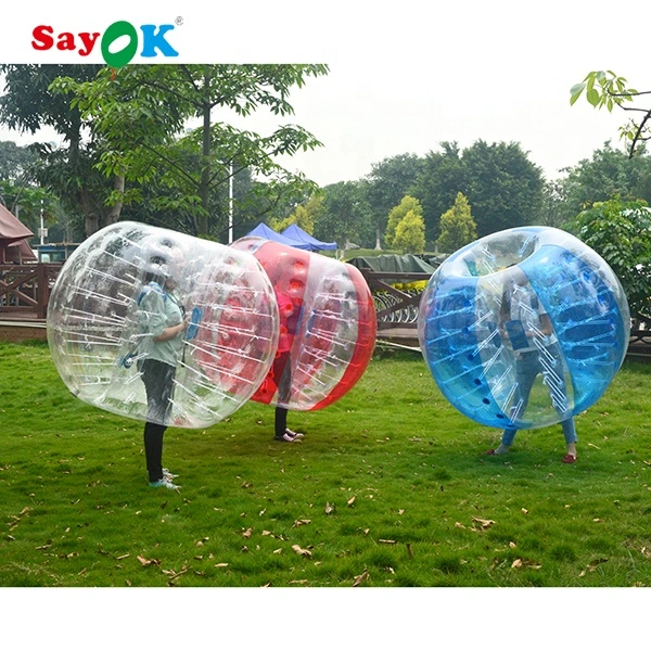 ¡Sayok Funny PVC Giant Inflatable Bumper Ball para adultos Bubble Football Soccer Ball Bubble Ball Bumper Zorb Ball con puntos de colores!