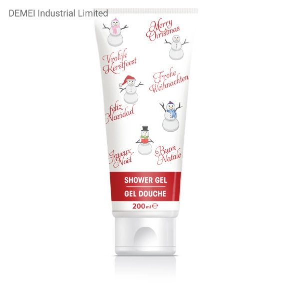 Christmas 200ml Squeeze Plastic Tubes Lotion Hand Cream Plastic Tubes Packaging Flip