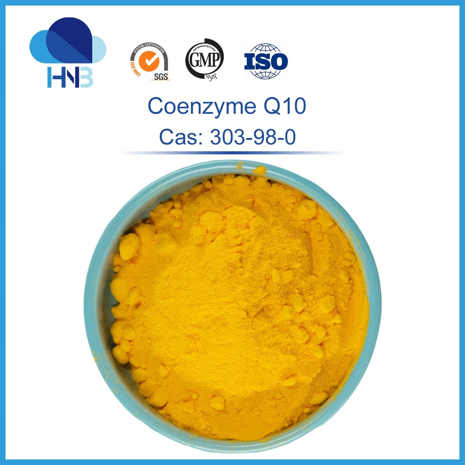 CAS: 303-98-0 الصحة الغذائية ملاحق الغذائية Ubidecarenone Coenzyme Q10 مسحوق