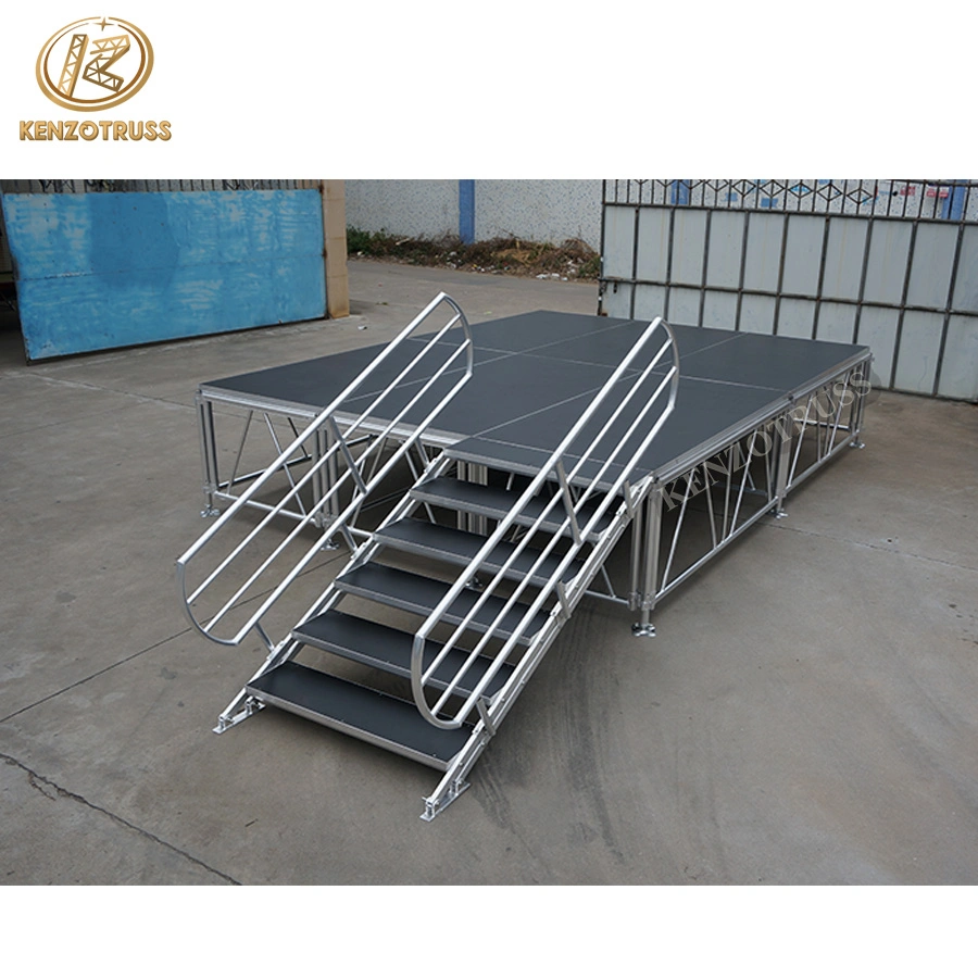 Portable Aluminum Stage Mobile Truss Stage Wooden Platform Stage for Event