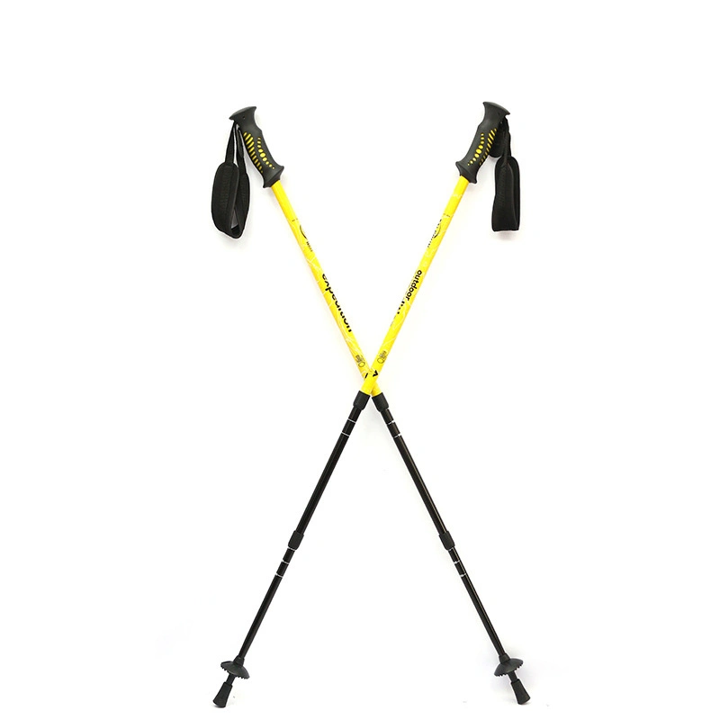 High quality/High cost performance  Foldable Trekking Poles Aluminium Alloy Nordic Walking Sticks Walking Poles Alpenstock