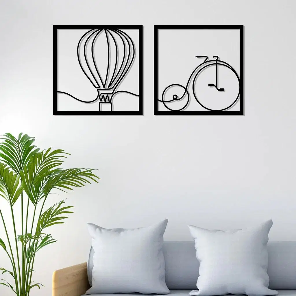 Balloon with Cycle Metal Wall Art Hanging Decoration Home Decor