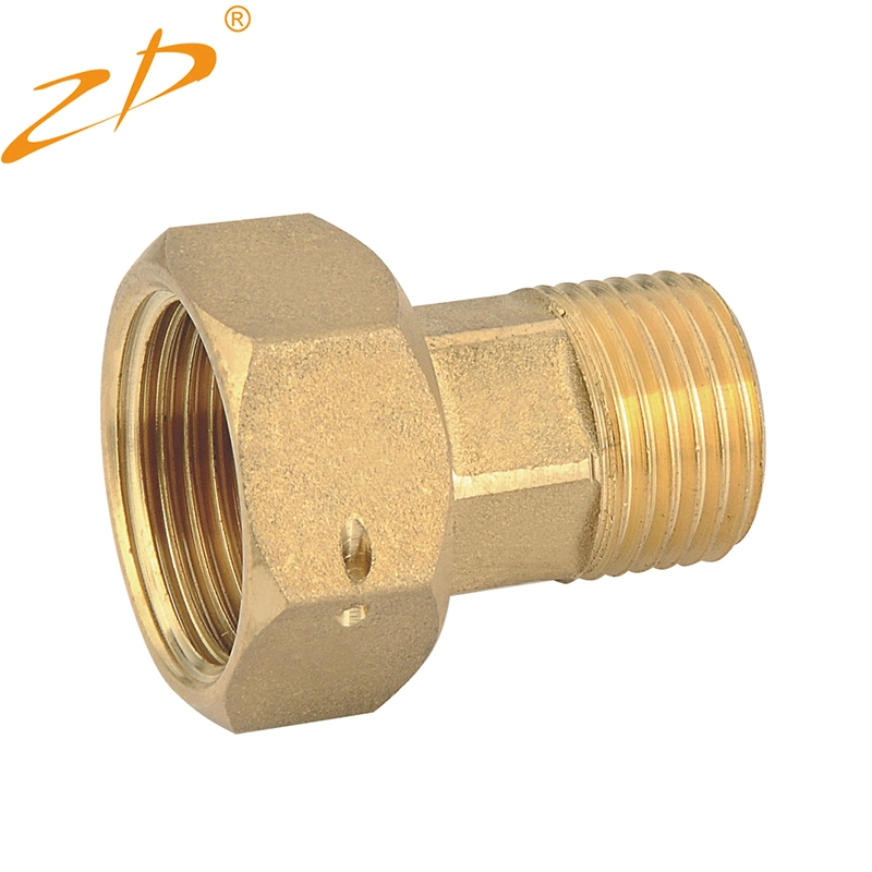 Water Meter Coupling Fittings Thread Copper Union Connector with Brass Material