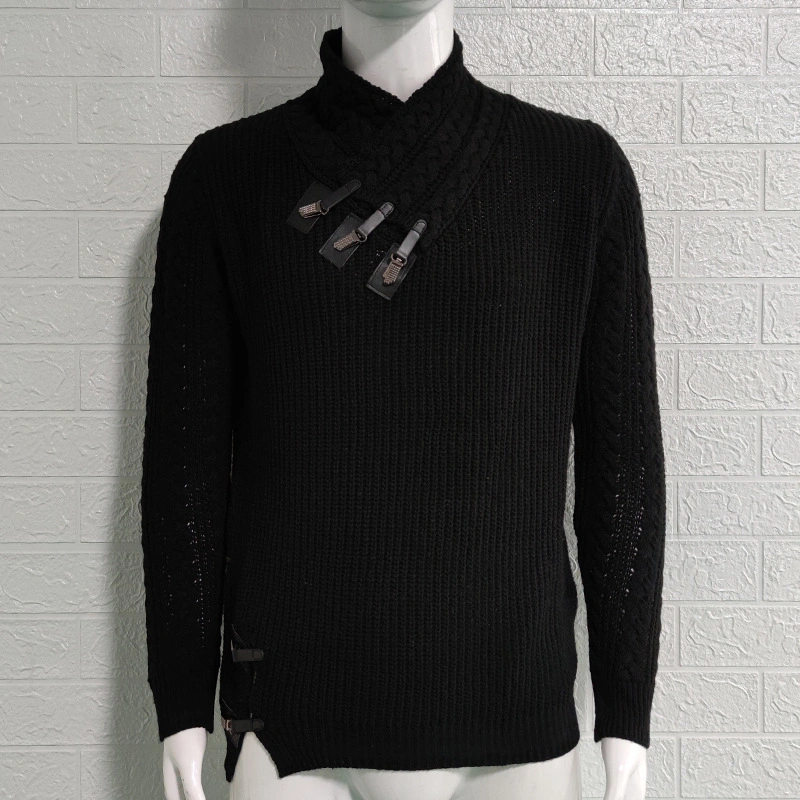 Men's Knitted Pullover Long-Sleeved Slim Fit Oversized Sweater