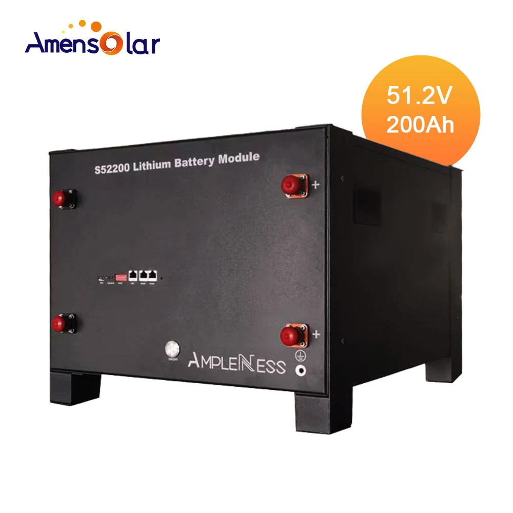 Ampleness LiFePO4 S52200 10kwh 48V 51.2V Low Voltage 200ah Residential Solar Battery Storage