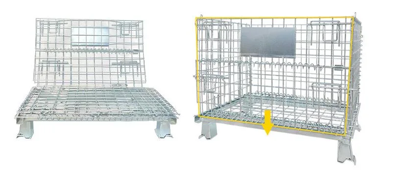 Drahtgeflecht Palette Lager Stahl stapelbarer Behälter für verzinktem Metall Box Wine Rack Regal robuste geschweißte oder Lagerung Käfig