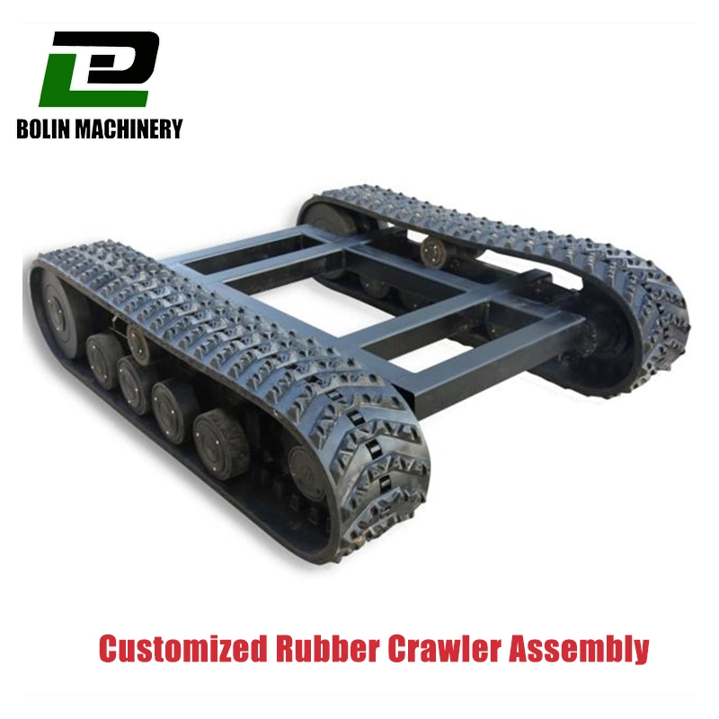 Crawler Mini Rubber Track Undercarriage/Tracked Chassis System