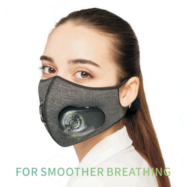 Alimentação de Ar Fresco Máscara elétrica inteligente Máscara de Purificação de Ar Anti poluição máscara para gases de escape, alergia ao pólen, Pm2.5, Correr, Andar de bicicleta e Actividades ao Ar Livre