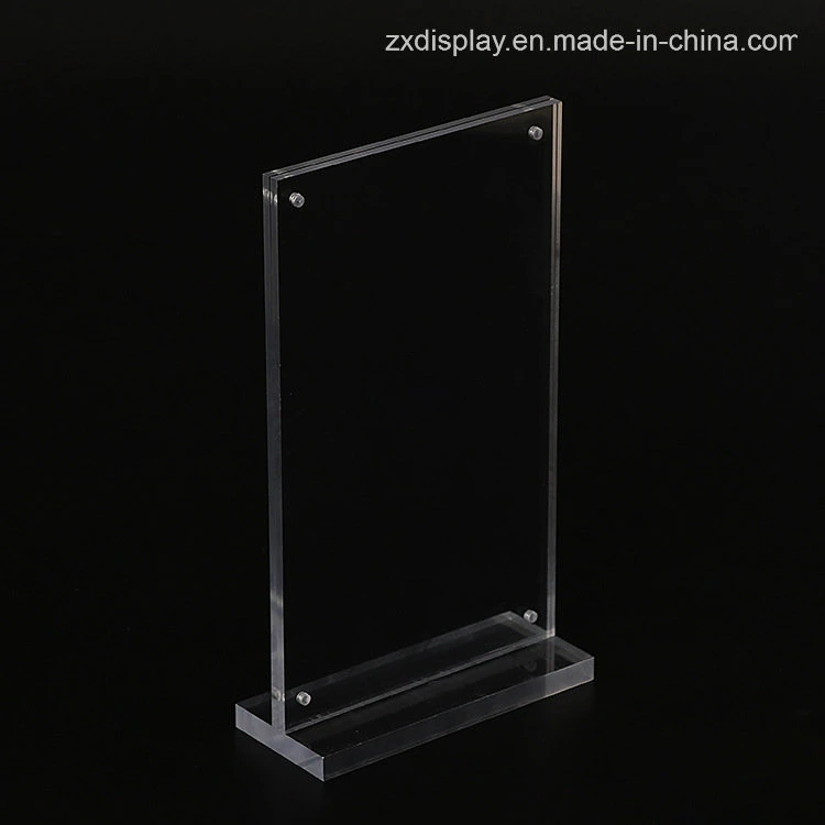 T Shape Tabletop A4 A5 Pop Poster Display Acrylic Stand