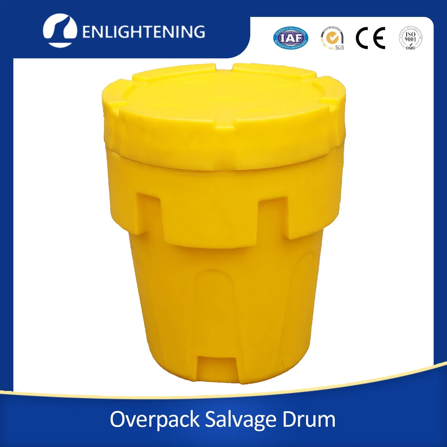 95 65 30 20 Gal Gallon Fabrication Wheelie industriel d'alimentation de déversement de pétrole et de contrôle de la prévention des déversements suremballage Salvage Drum Kit en cas de déversement de déchets dangereux