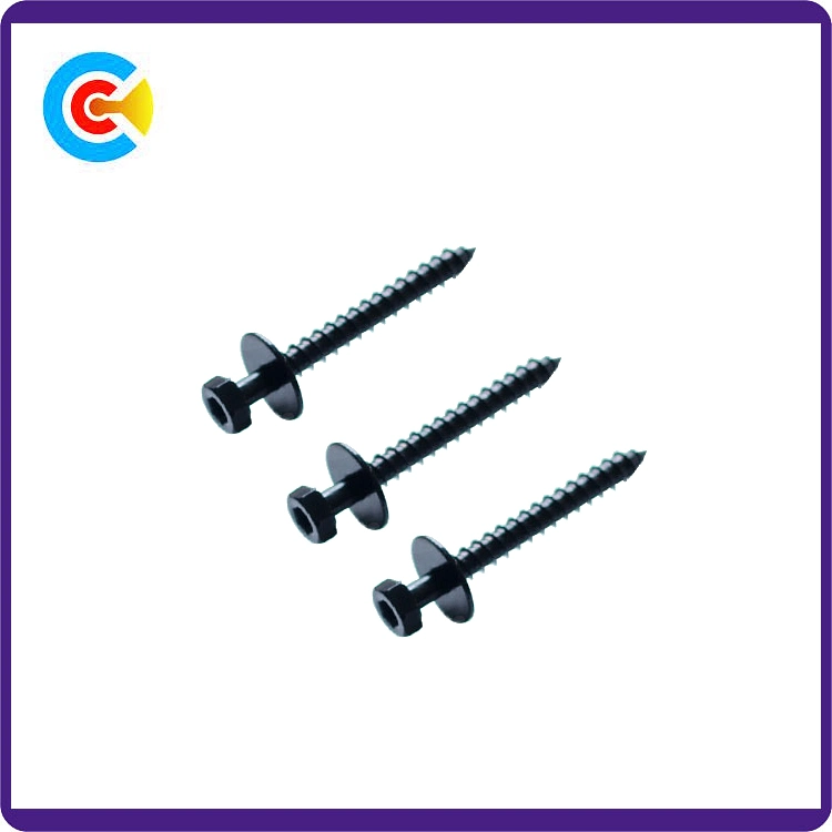 Acero al carbono/10,9/8,8/4,8" cabeza hexagonal tornillos autorroscantes con arandela