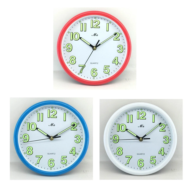 Relojes de pared decorativos de plástico de estilo sencillo al por mayor OEM/ODM, relojes de pared prácticos como regalo promocional