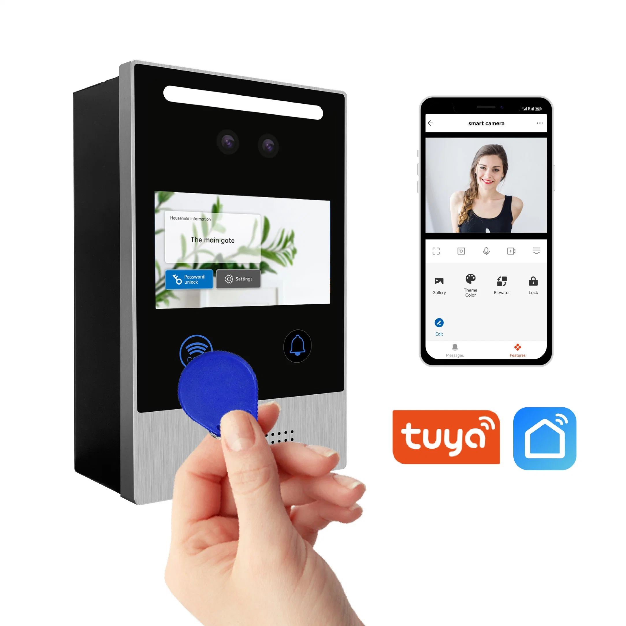 Smart Home Control Touchscreen-Gegensprechanlage für Home Türklingel