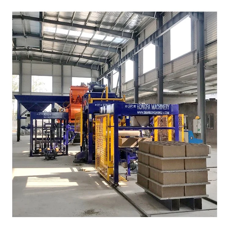 Qt6-15 Hongfa Hydraulic Vibration Interlock Wall Building Concrete Block Making Machine