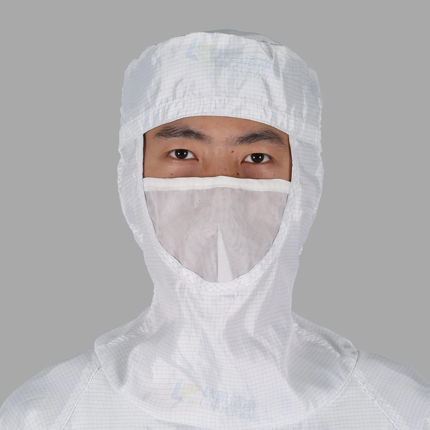 Customized Antistatic Smock Breathable Coverall Protective Polyester ESD Workwear with Mask