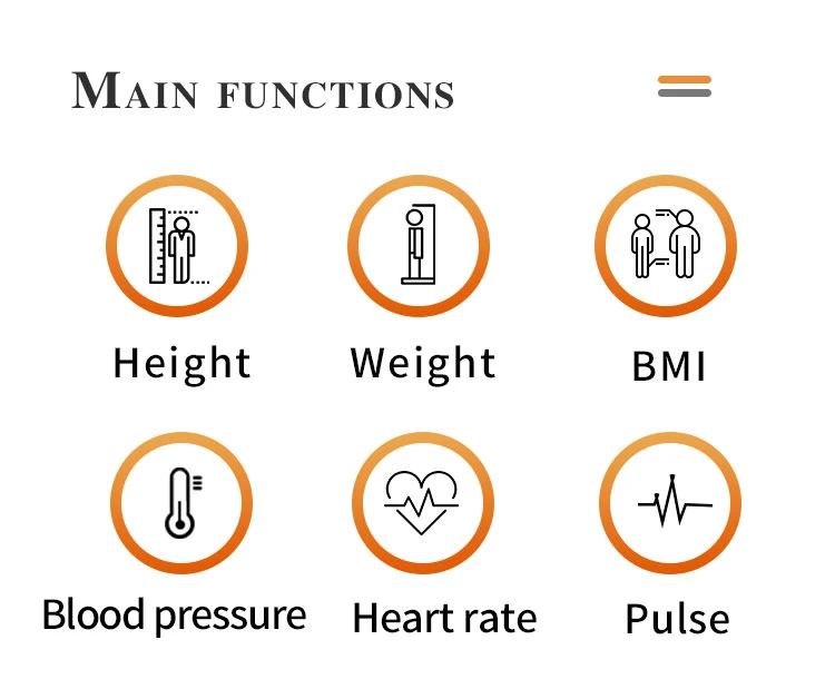 Coin Operated Bp Monitor Machine Height Weight Medical Instrument