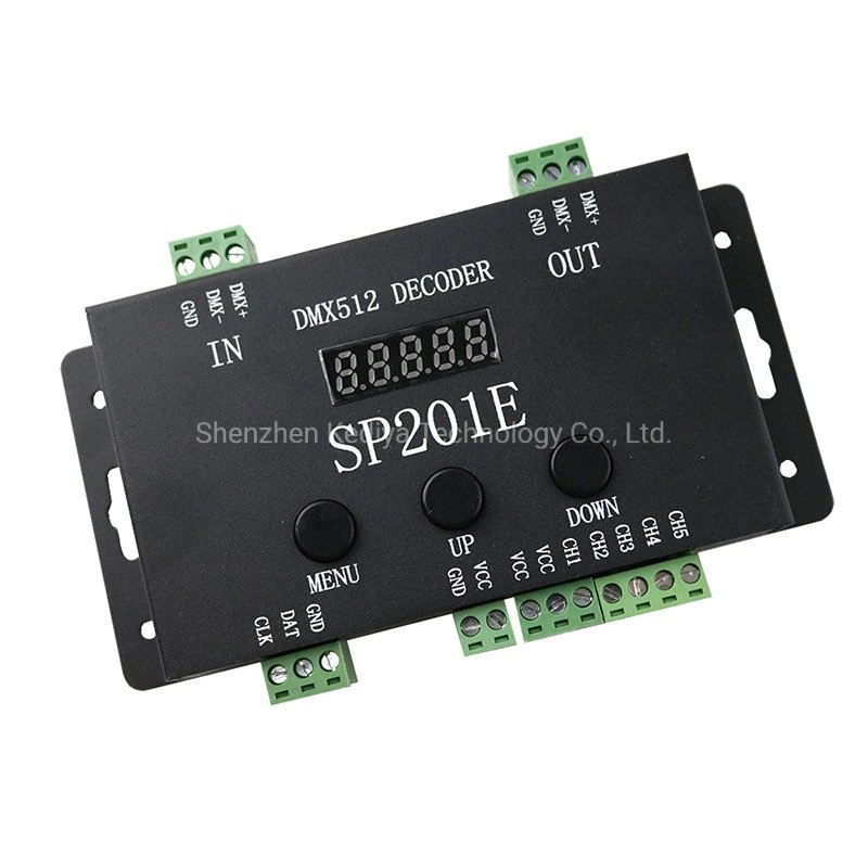 DMX512 Decoder LED Controller Full Color programmierbare LED Controller Dimmer 2048px Sp201e