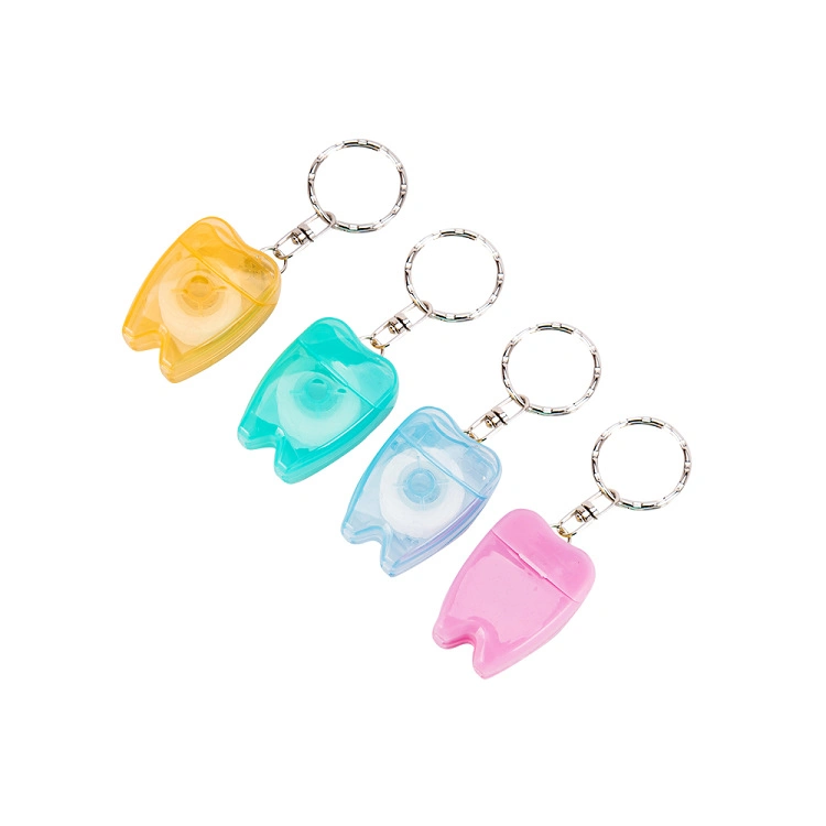 Teeth Shape Dental Floss Key Ring