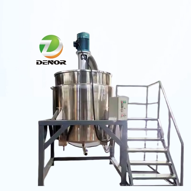 Small Stainless Steel Industrial Chemical Liquids Mixing Tank, Air Mixing and Dispersing Liquid Detergent Production Equipment