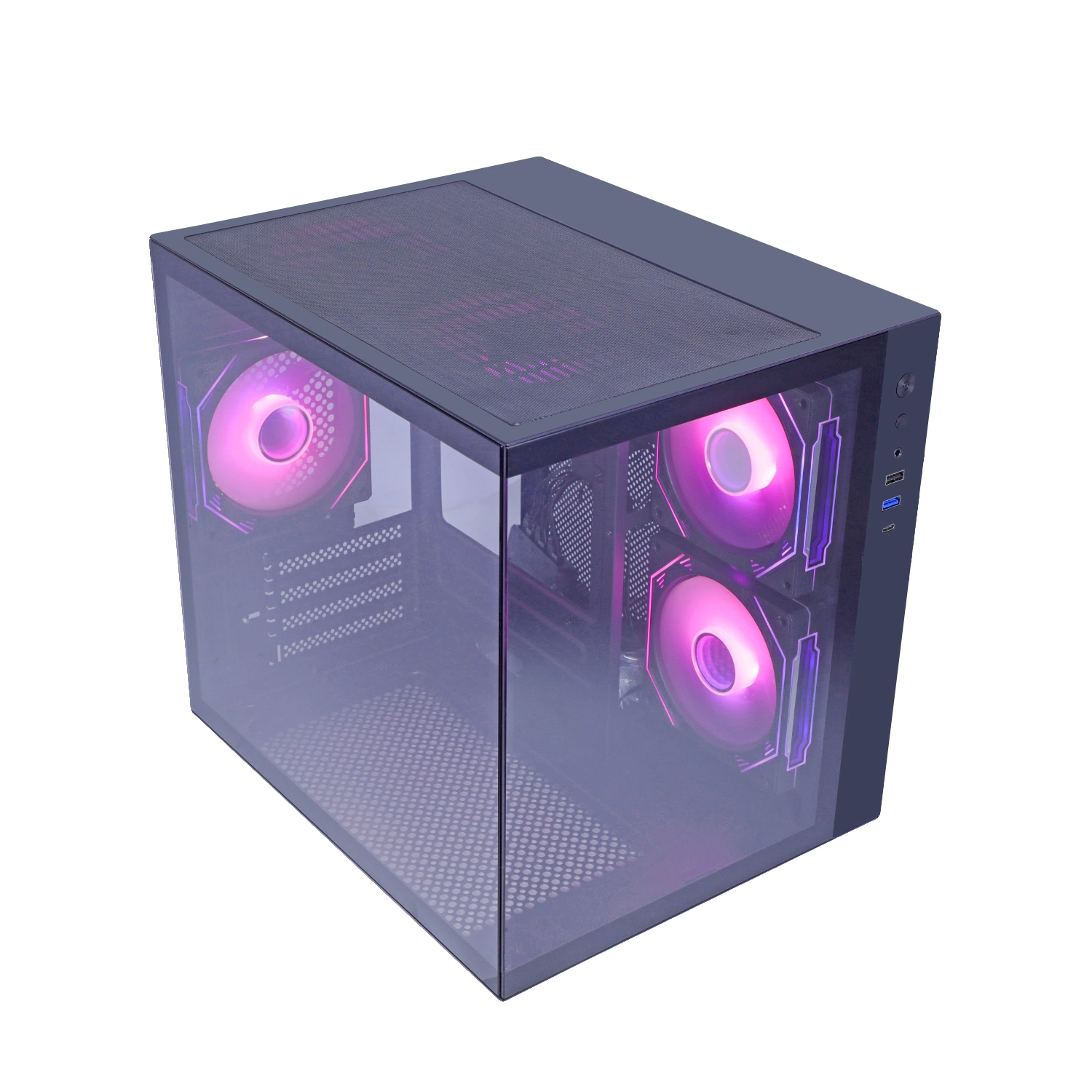 Micro ATX Gaming Computer Caser with Tempered Galss Window