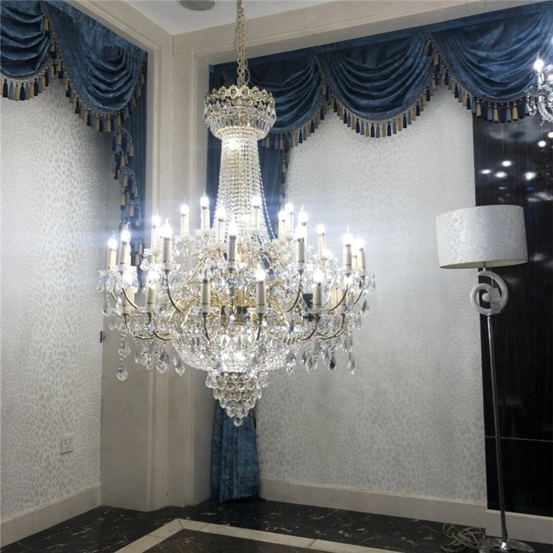 French Empire Wedding Crystal Chandelier Luxury crystal Candles Pendant Lamp