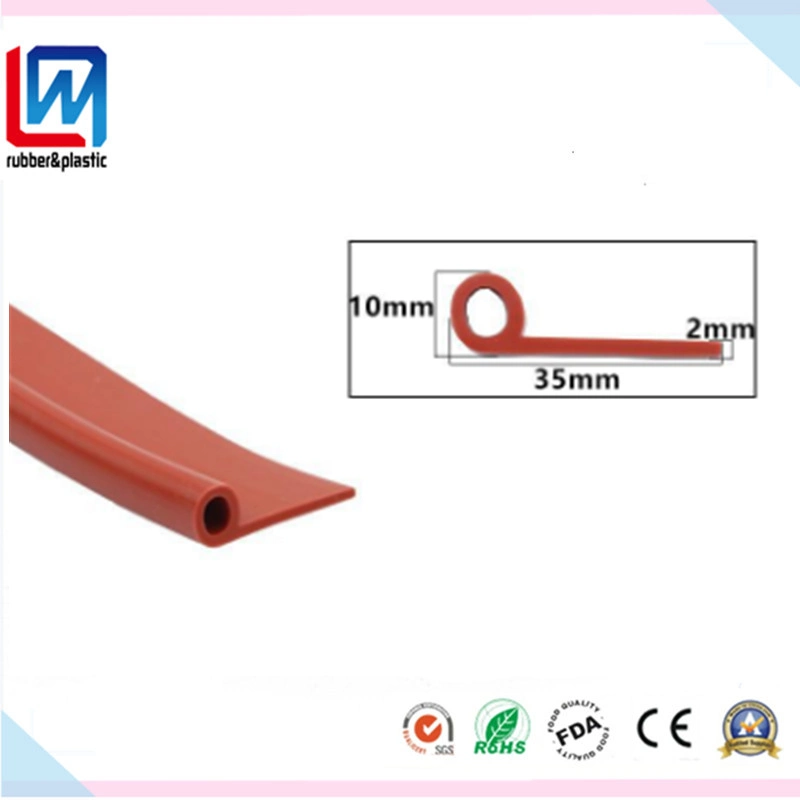 P Shape Silicone Rubber Sealing Strip Extrusion for Oven